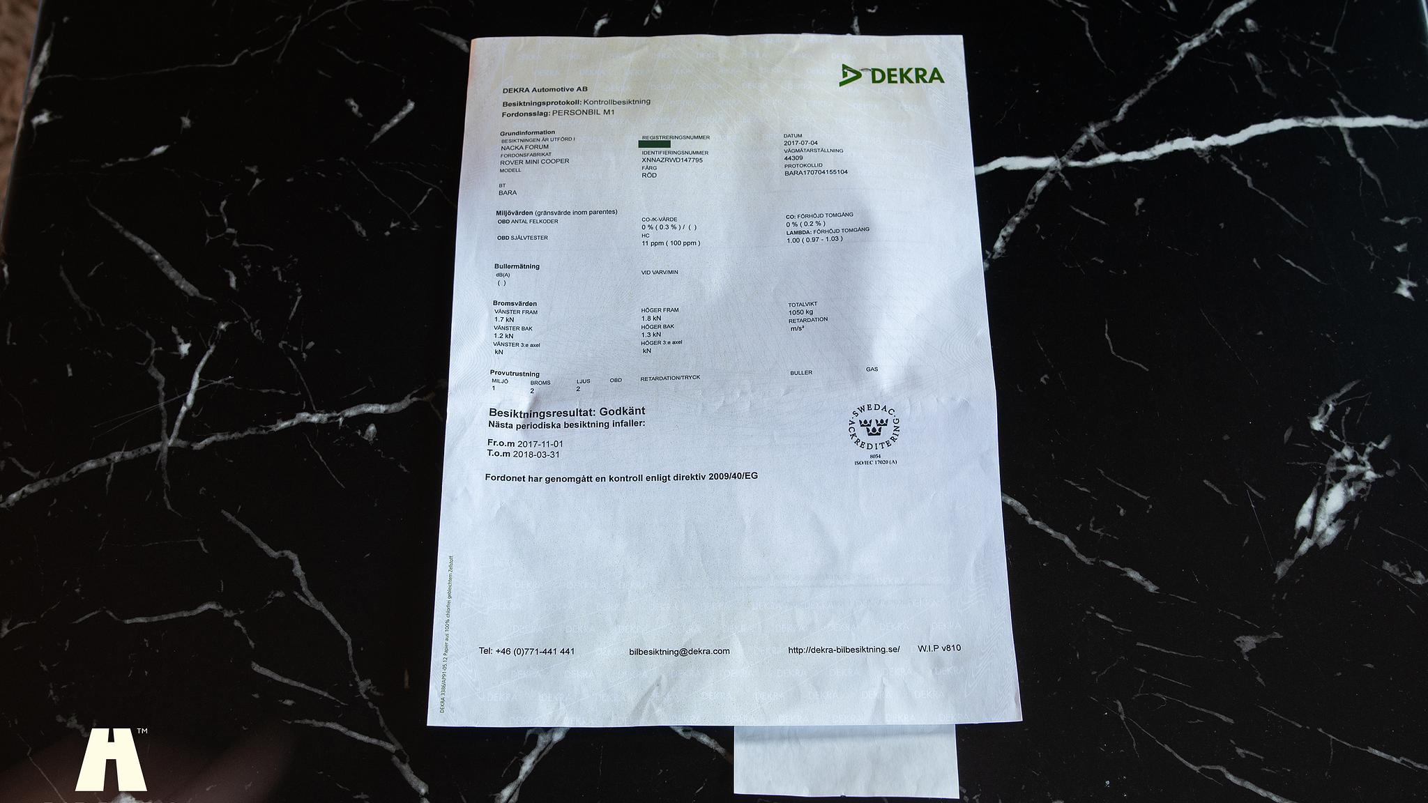 Documentation for 1998 Mini Cooper