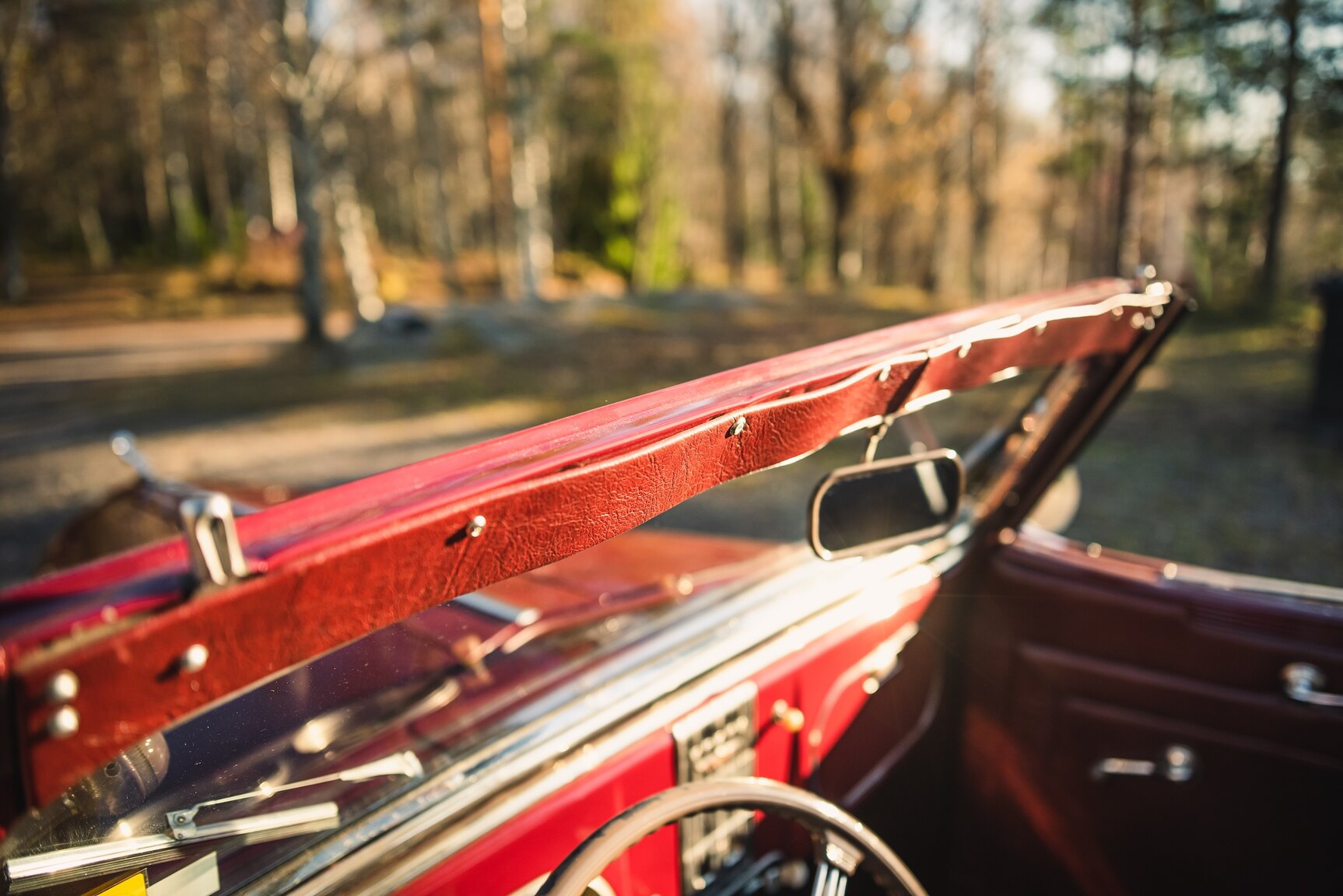 Interiörbild 1938 Dodge Six Convertible Coupé