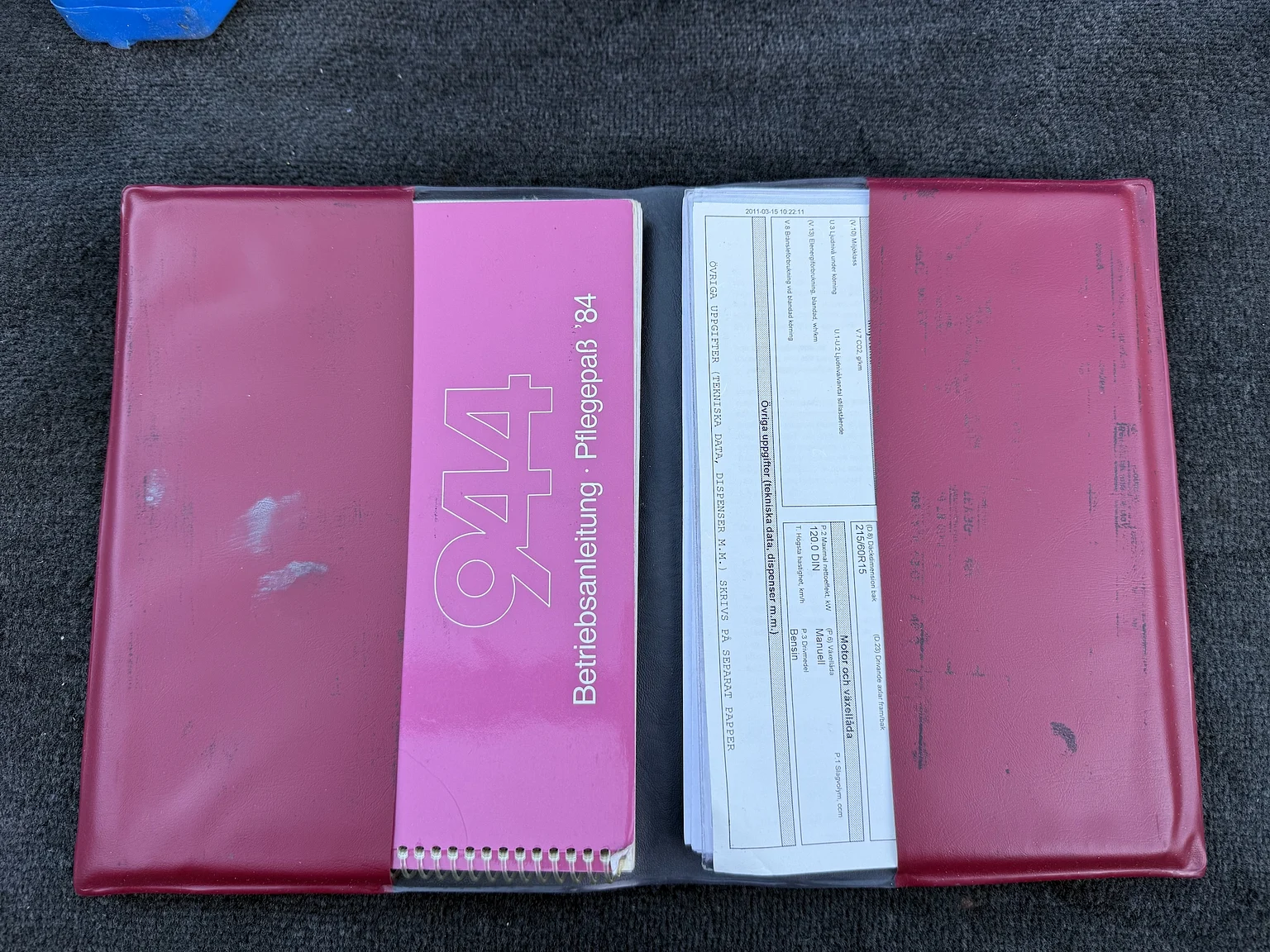 Documentation for 1984 PORSCHE 944 Targa (2)