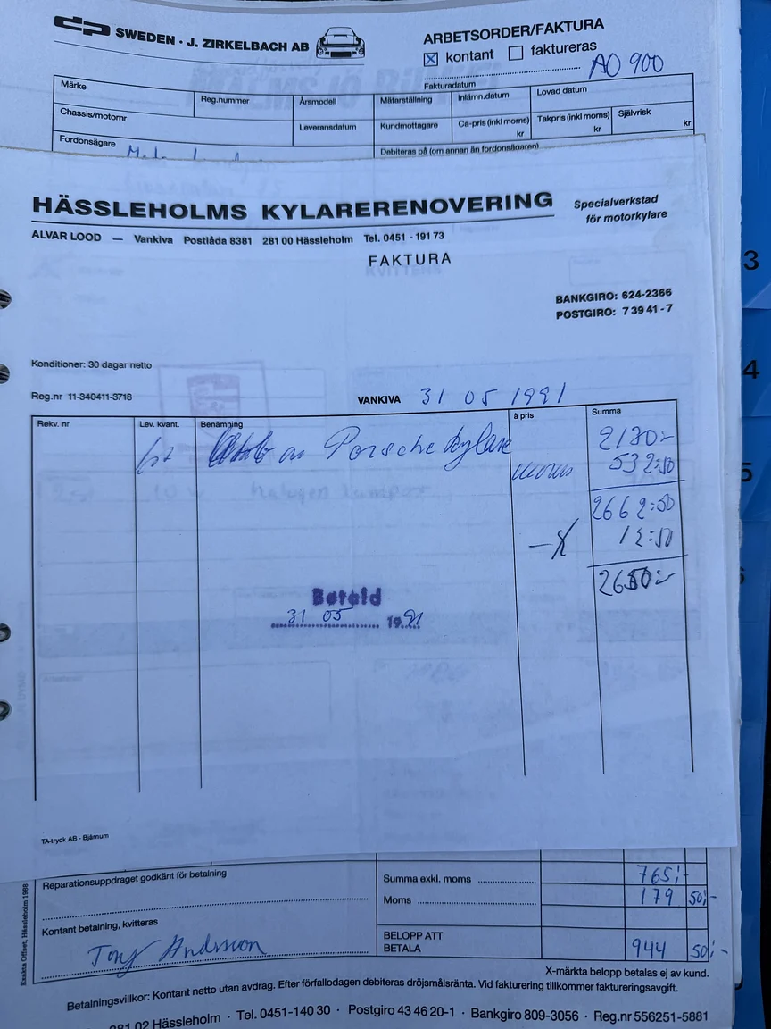 Dokumentation för 1984 PORSCHE 944 Targa (10)