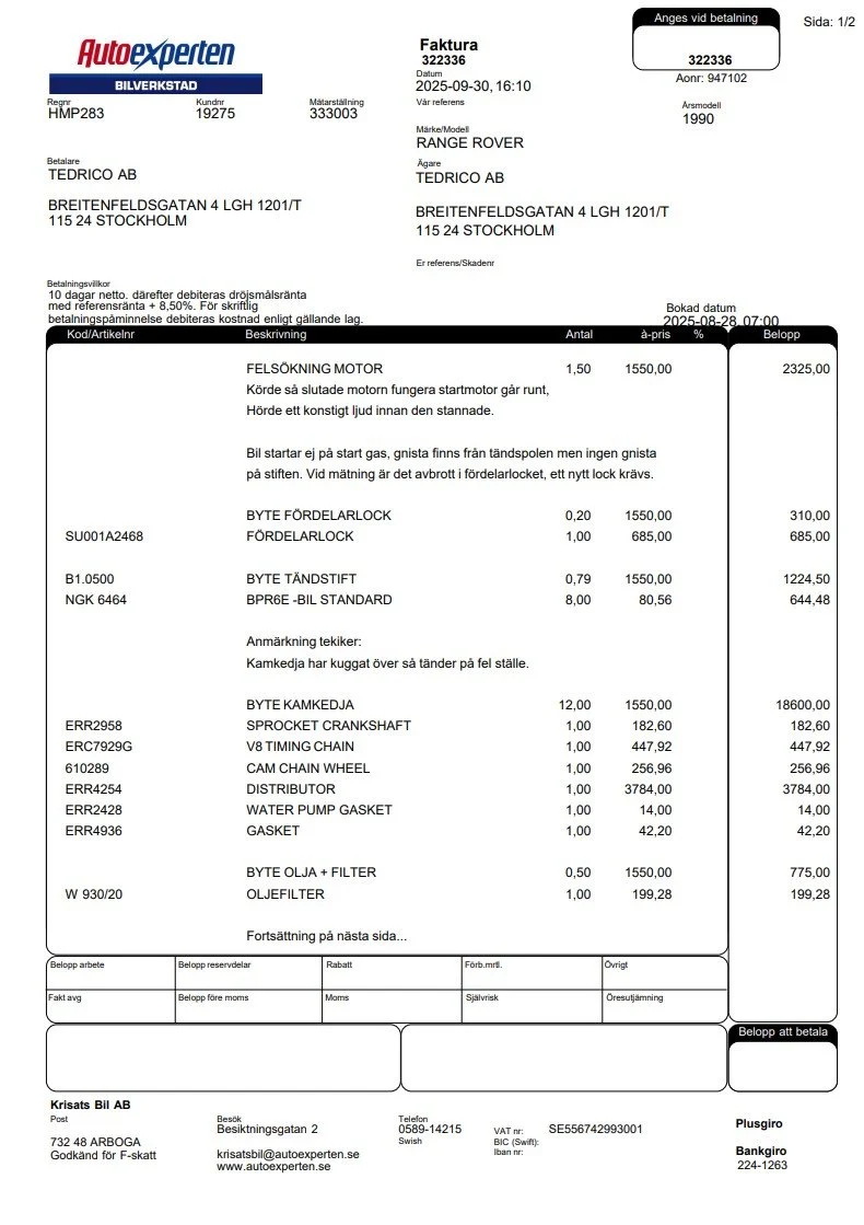 Documentation for 1990 Range Rover Vogue SE 3.9 (24)