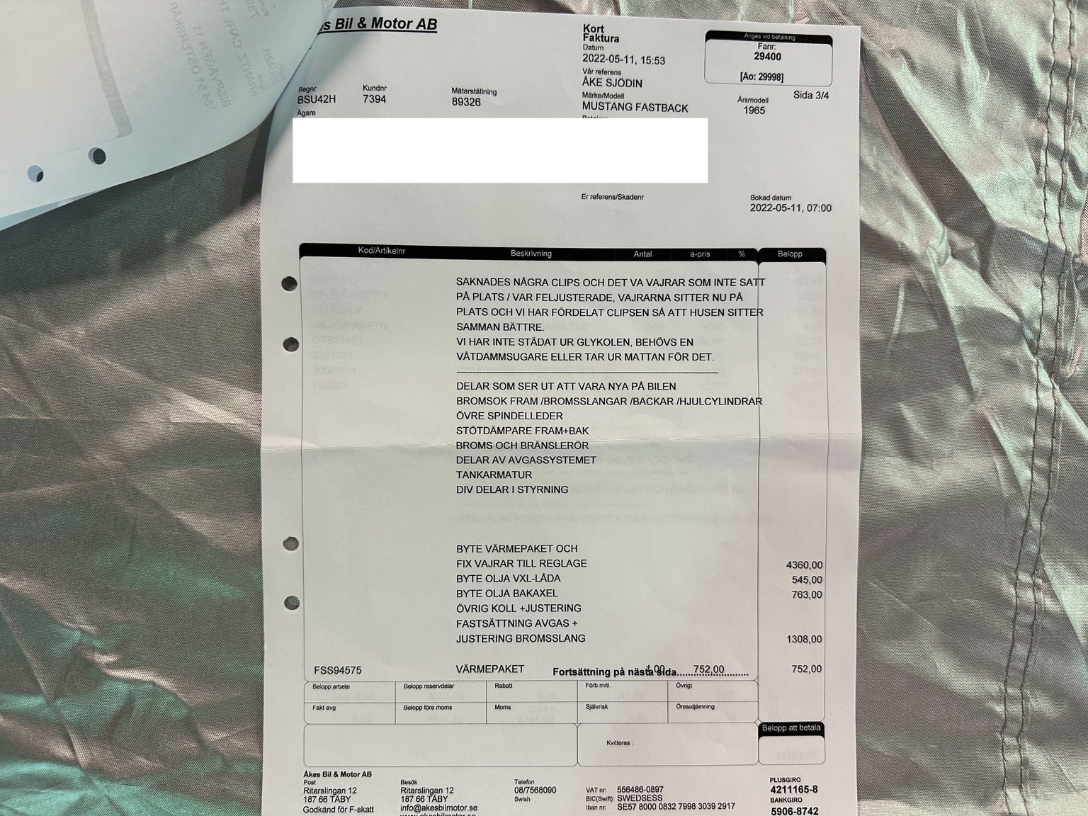 Documentation for 1965 Ford Mustang 289 Fastback (4)