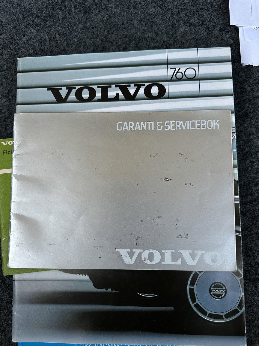 Documentation for 1986 Volvo 760 GLE 2.8 V6 Automatisk