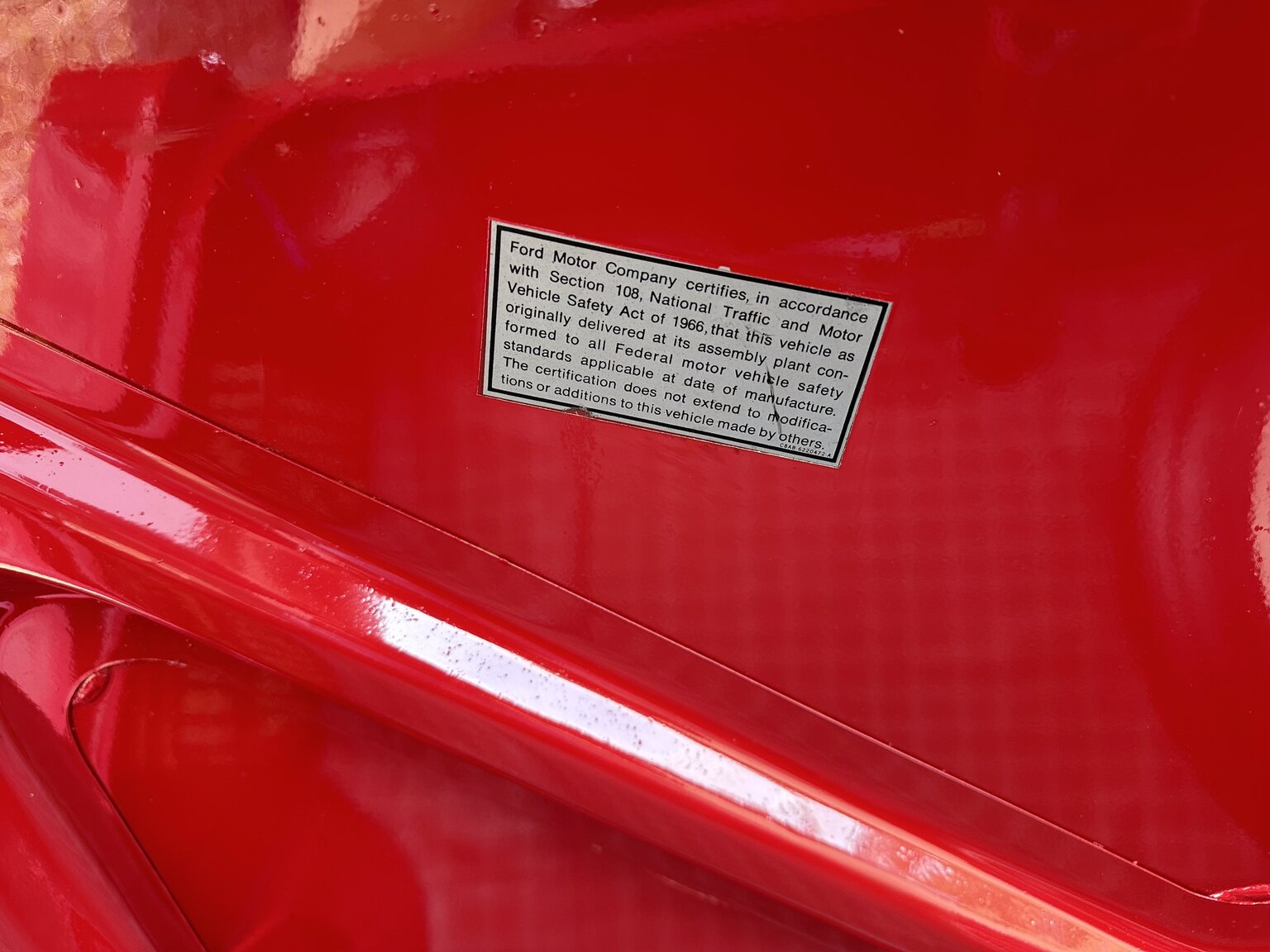 Interiörbild 1968 Ford Mustang Hardtop 3.3
