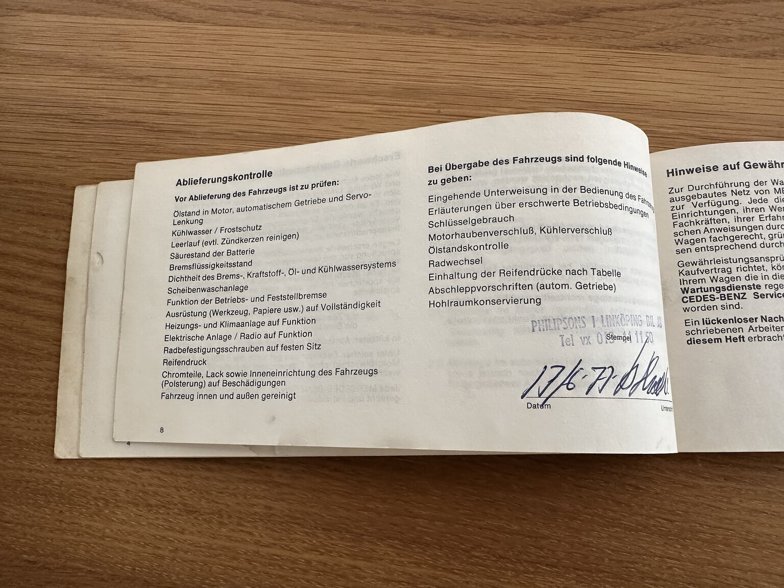 Dokumentation för 1977 Mercedes-Benz 280 CE