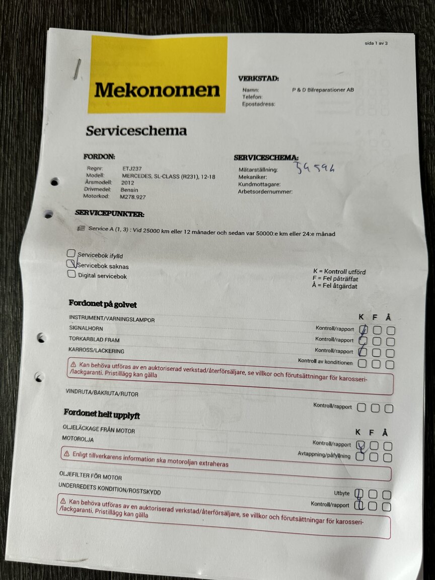 Dokumentation för 2013 MERCEDES-BENZ SL 500 (10)