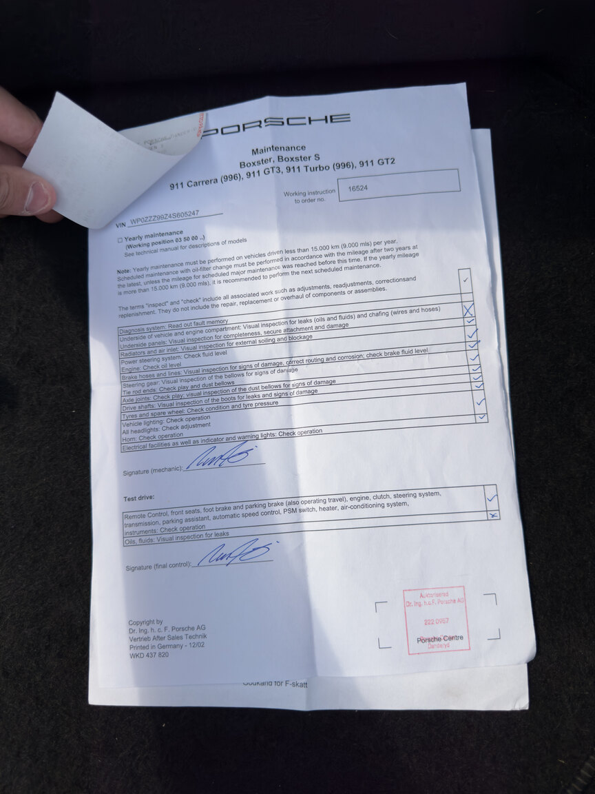 Dokumentation för 2004 Porsche 911 Carrera 4