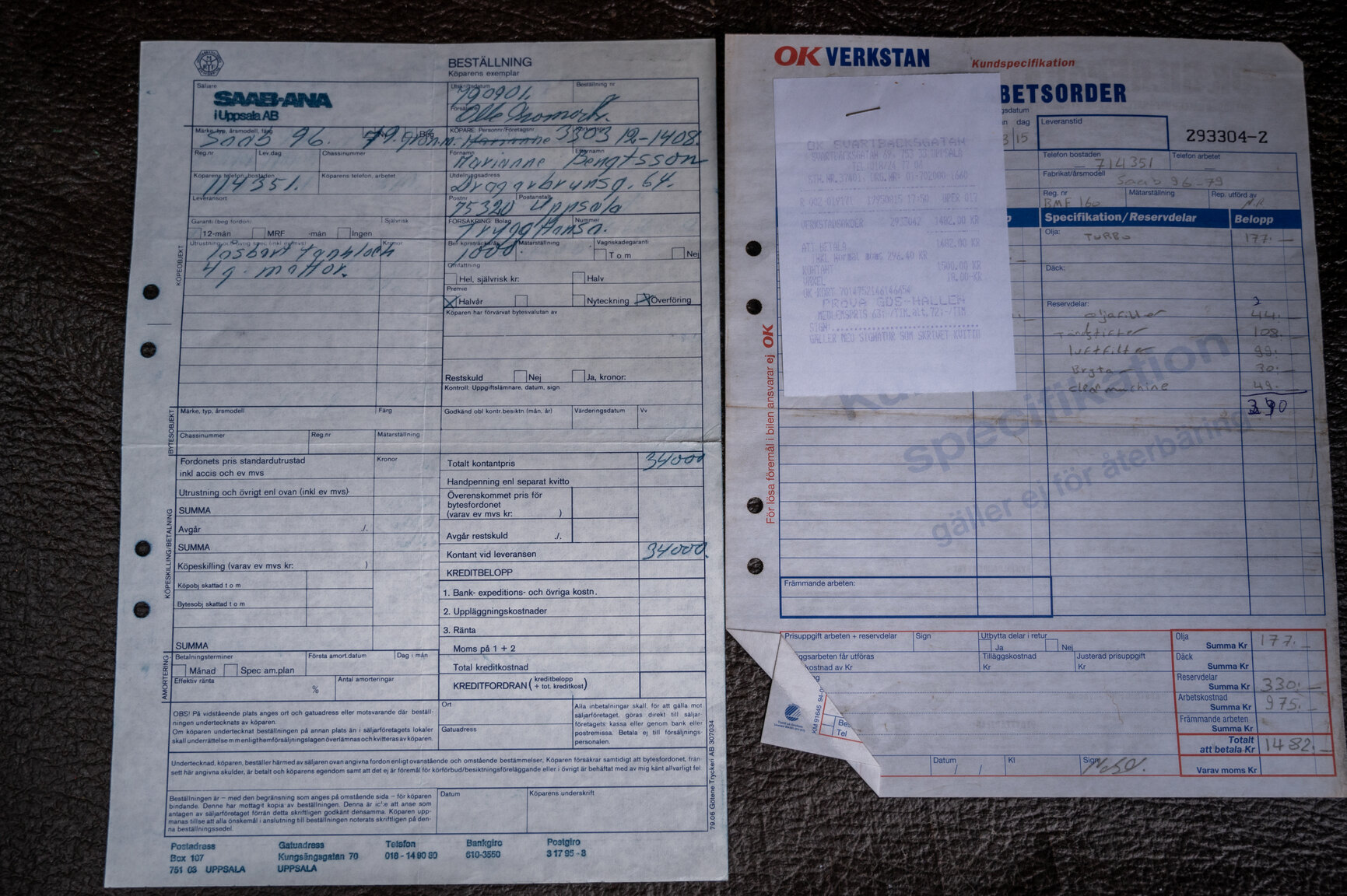 Dokumentation, 1979 Saab 96 GL