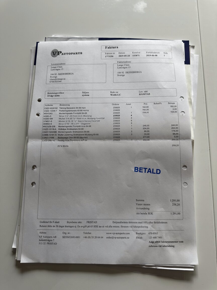 Dokumentation, 1965 Ford Mustang Cabriolet (59)