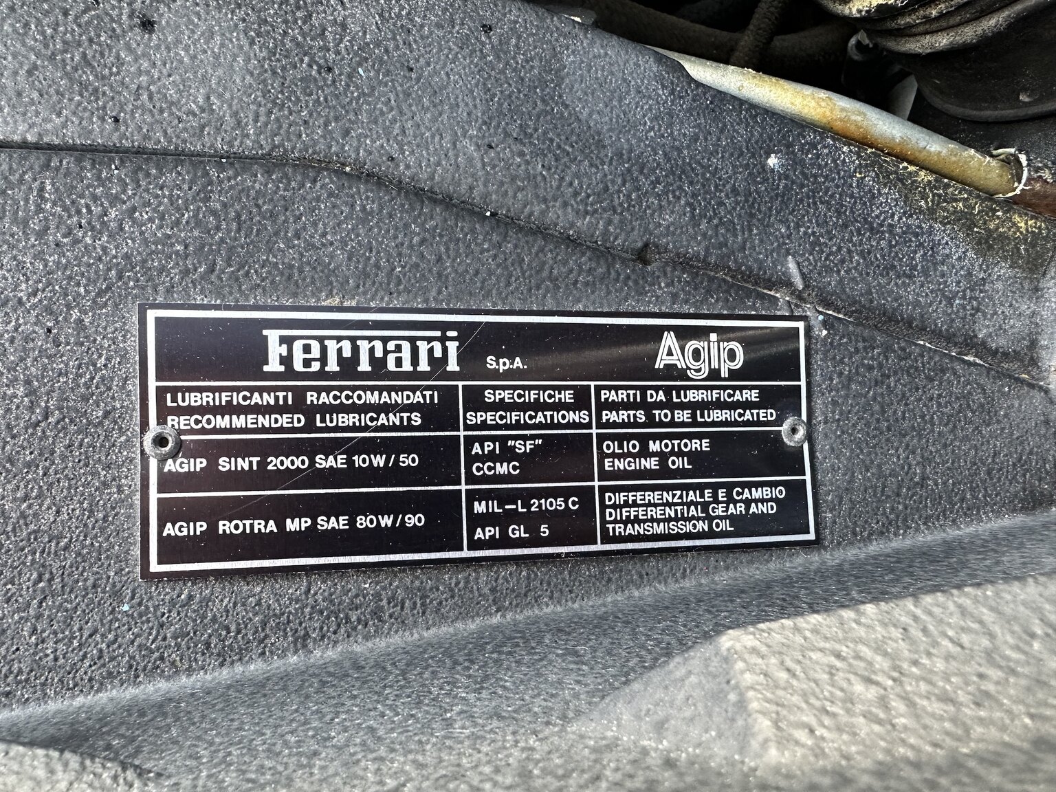 1986 Ferrari 328 GTS, Mekanik