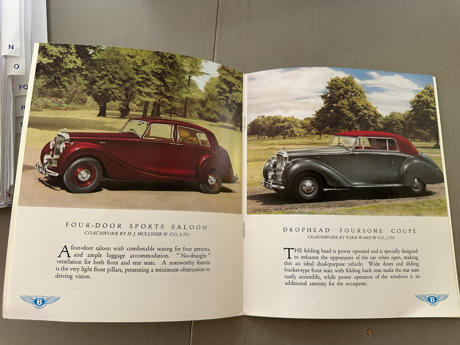 Dokumentation, 1950 Bentley 4 1/4 Litre