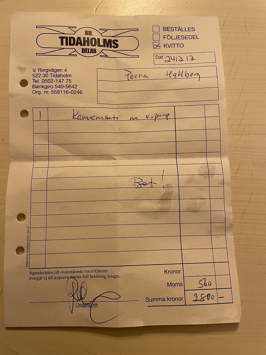 Documentation for 1999 Volvo C70 2.5 T Manuell