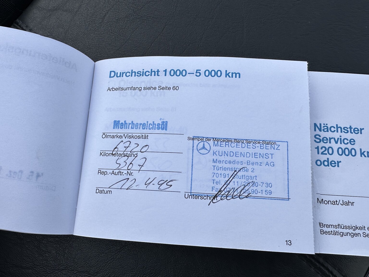 Documentation for 1995 Mercedes-Benz SL 500