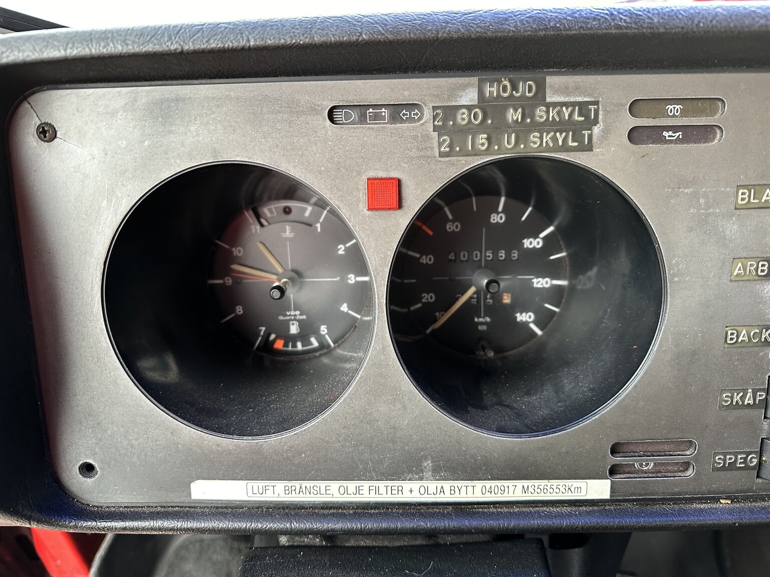 Innenraumfoto von 1983 Volkswagen LT46 bärgare (7)