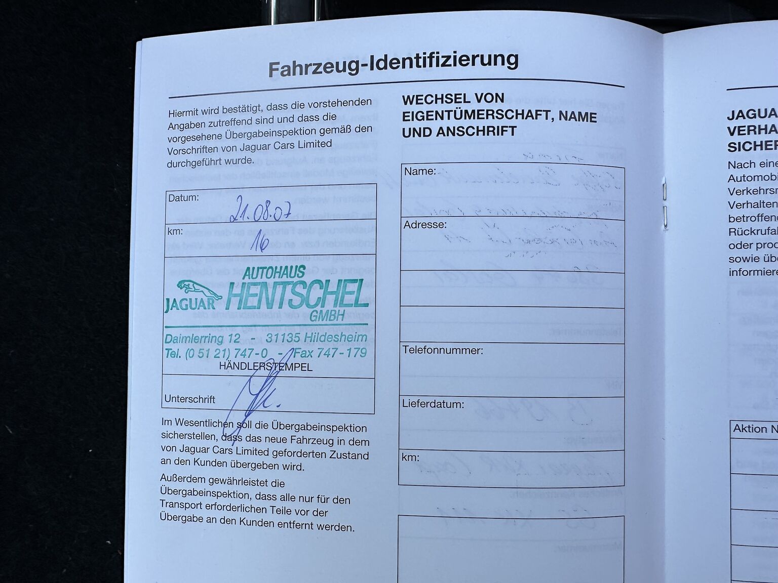 Dokumentation för 2007 Jaguar XKR (6)