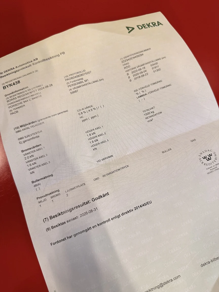 Dokumentation för 1984 Porsche 944 Targa (2)