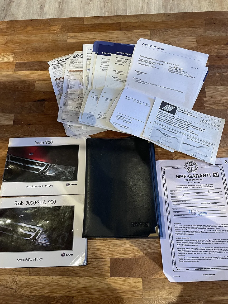 Documentation for 1991 SAAB 900S Turbo 2-door (1)