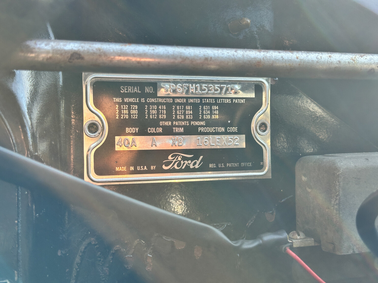 1956 Ford Thunderbird, Mekanik