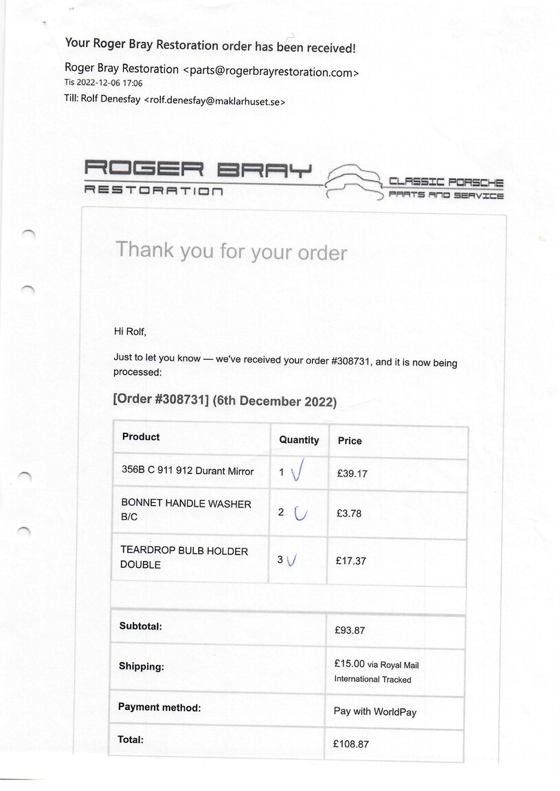 Dokumentation, 1964 Porsche 356 C