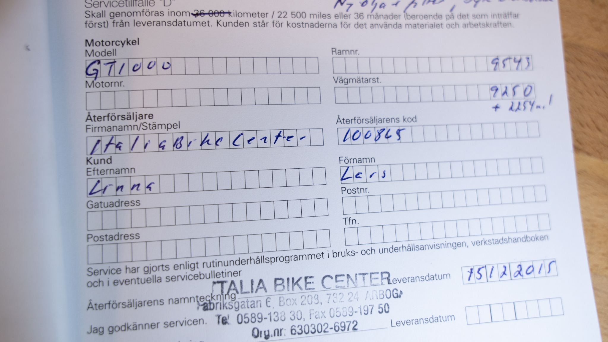 Dokumentation för 2007 Ducati 1000 GT Sport Classic