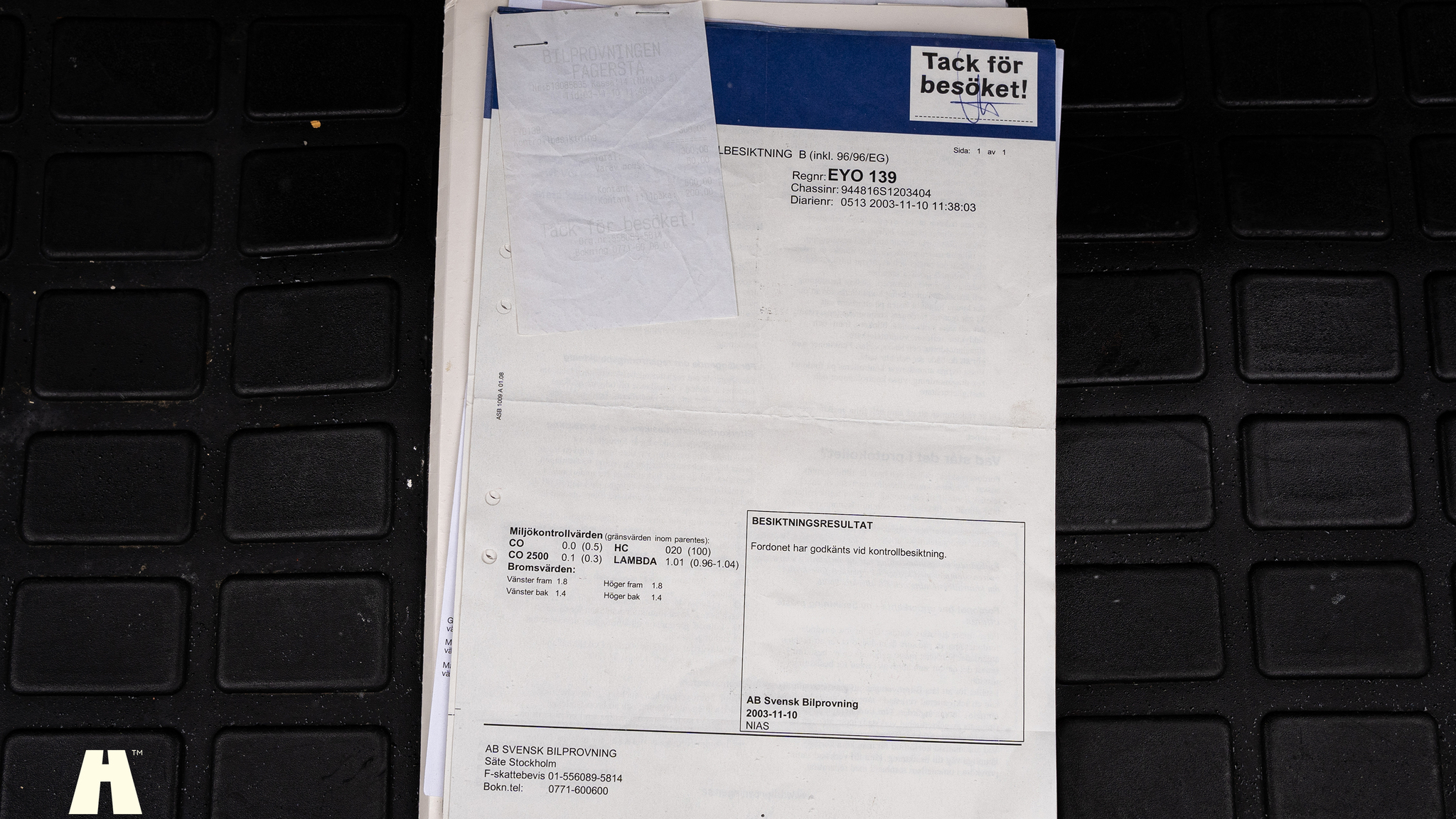 Documentation for 1995 Volvo 940 SE