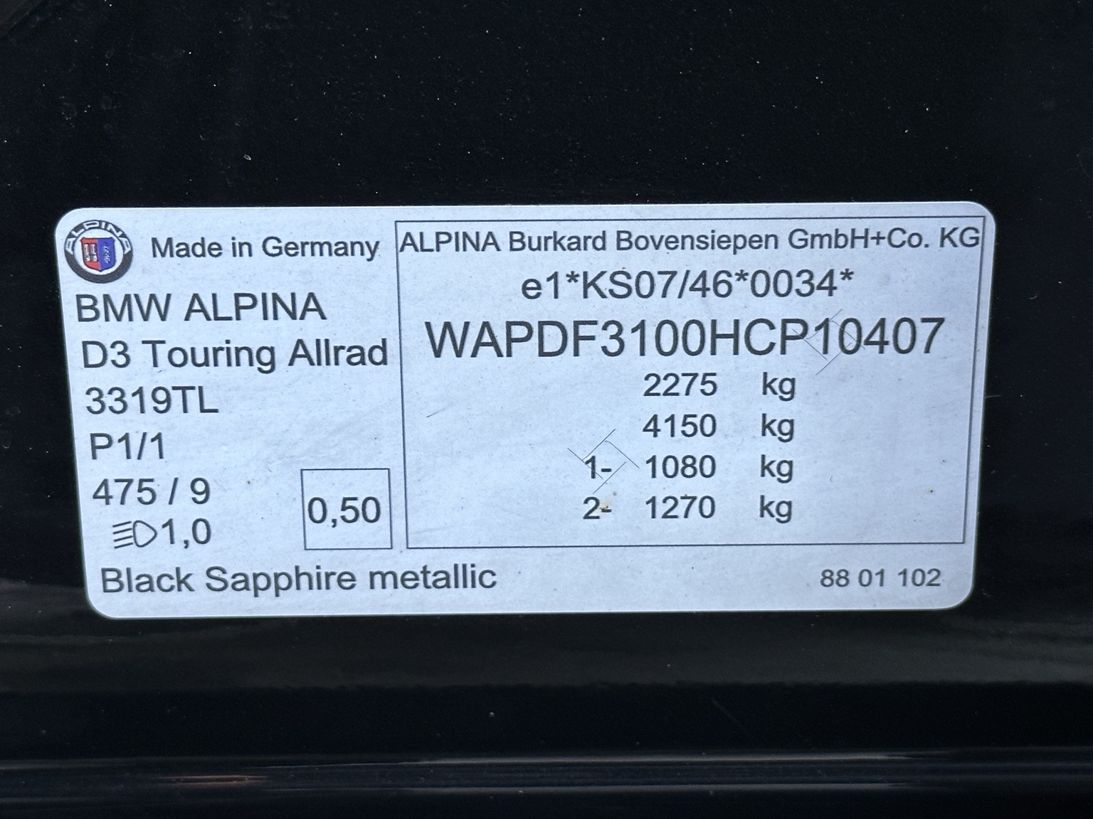 Interiörbild 2017 Alpina D3 Bi-Turbo Allrad