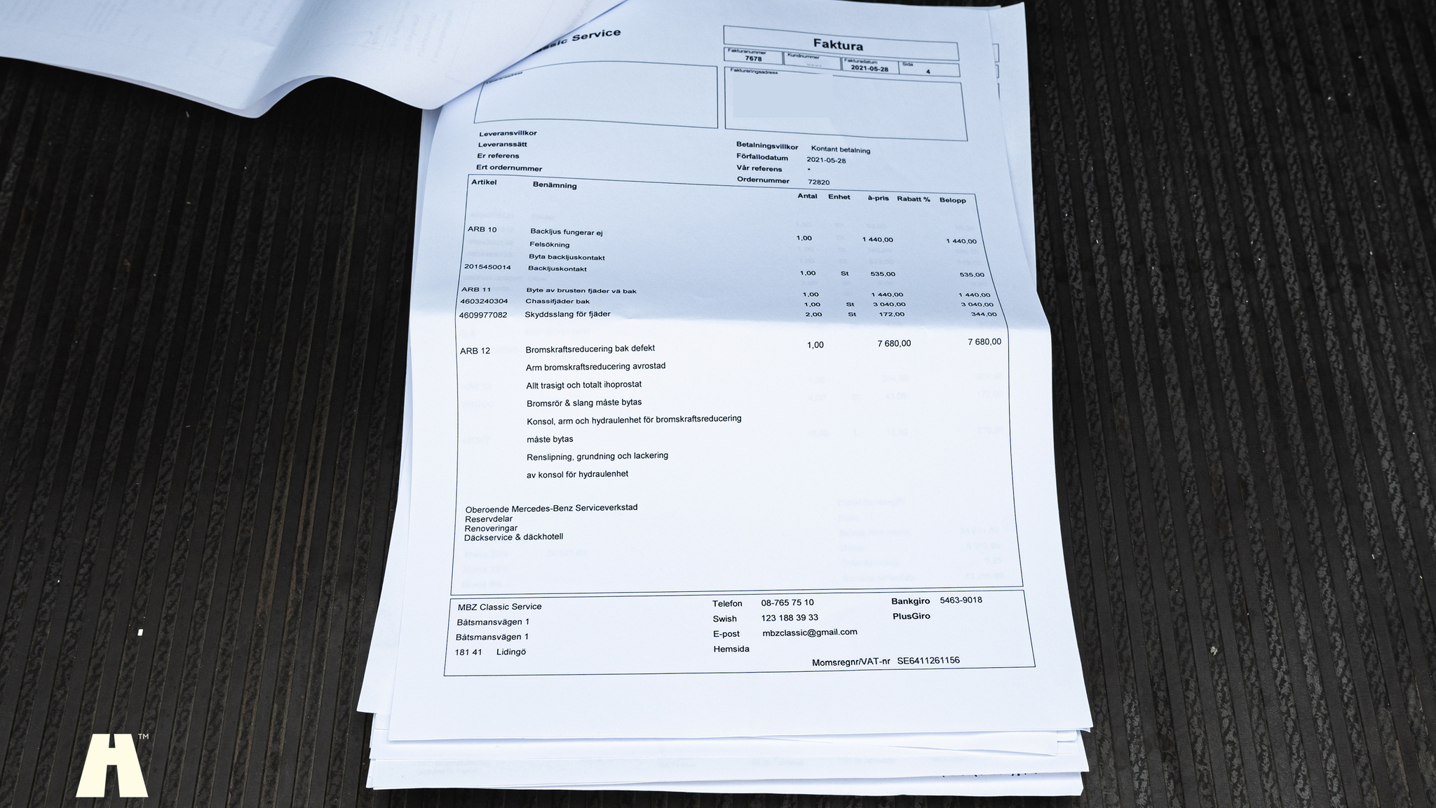 Documentation for 1985 Mercedes 230GE Cabrio