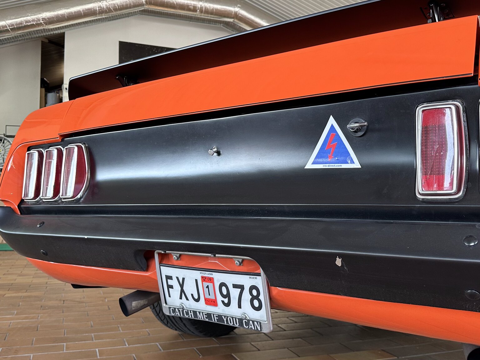 Exteriörbild på 1969 Ford Mustang Fastback Boss Race Car