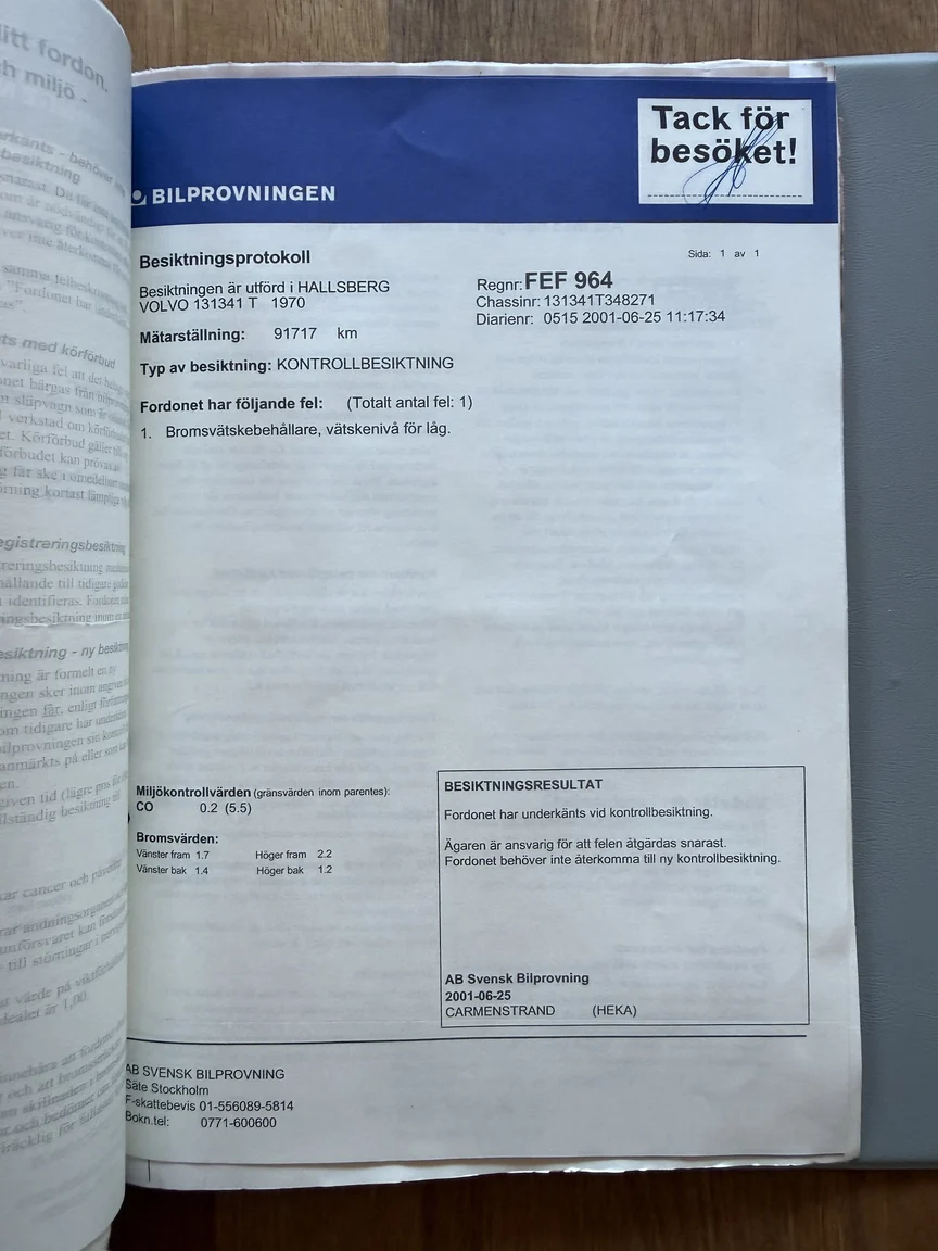 Documentation for 1970 Volvo Amazon (32)