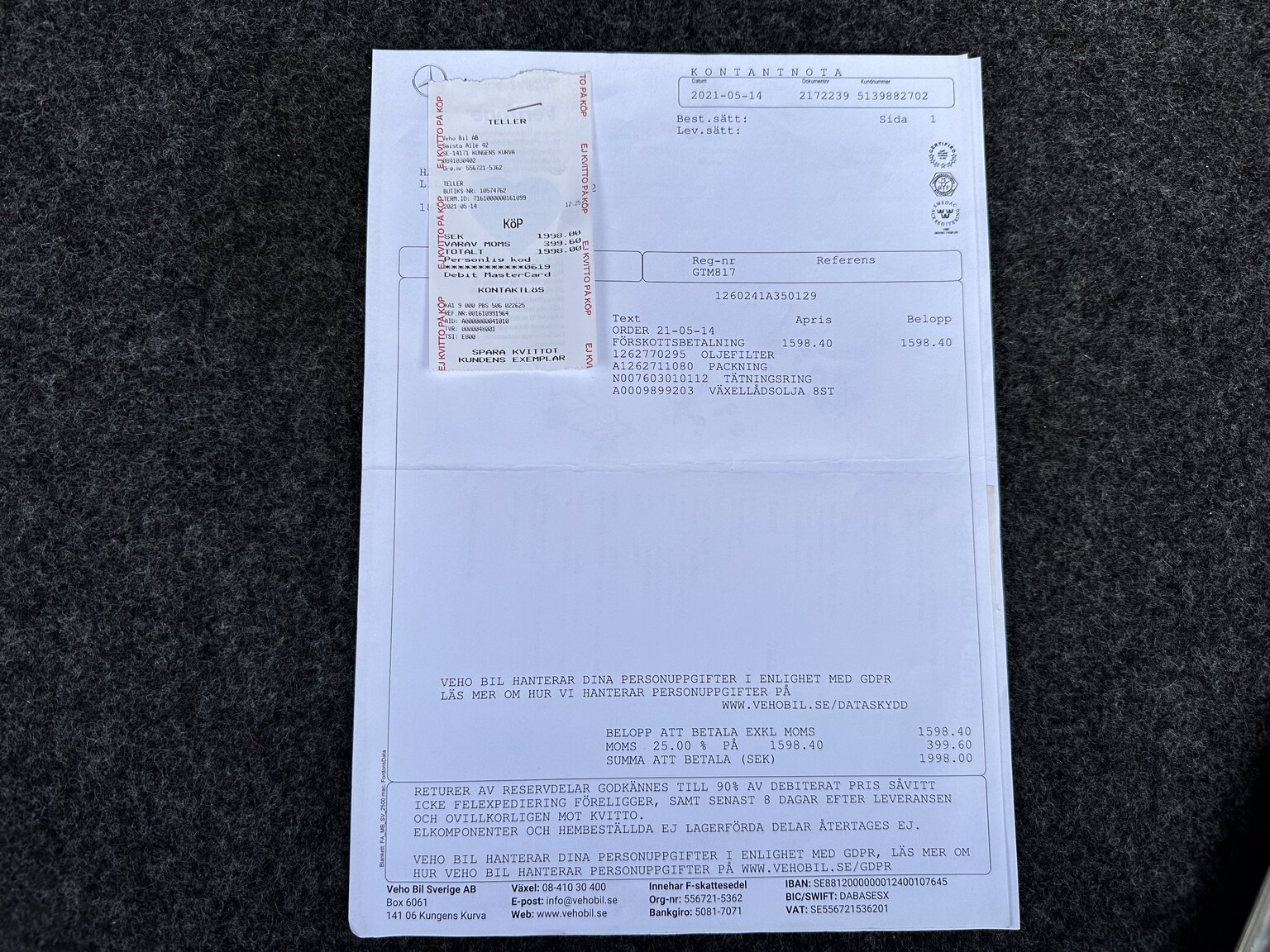 Documentation for 1987 Mercedes 300 SE