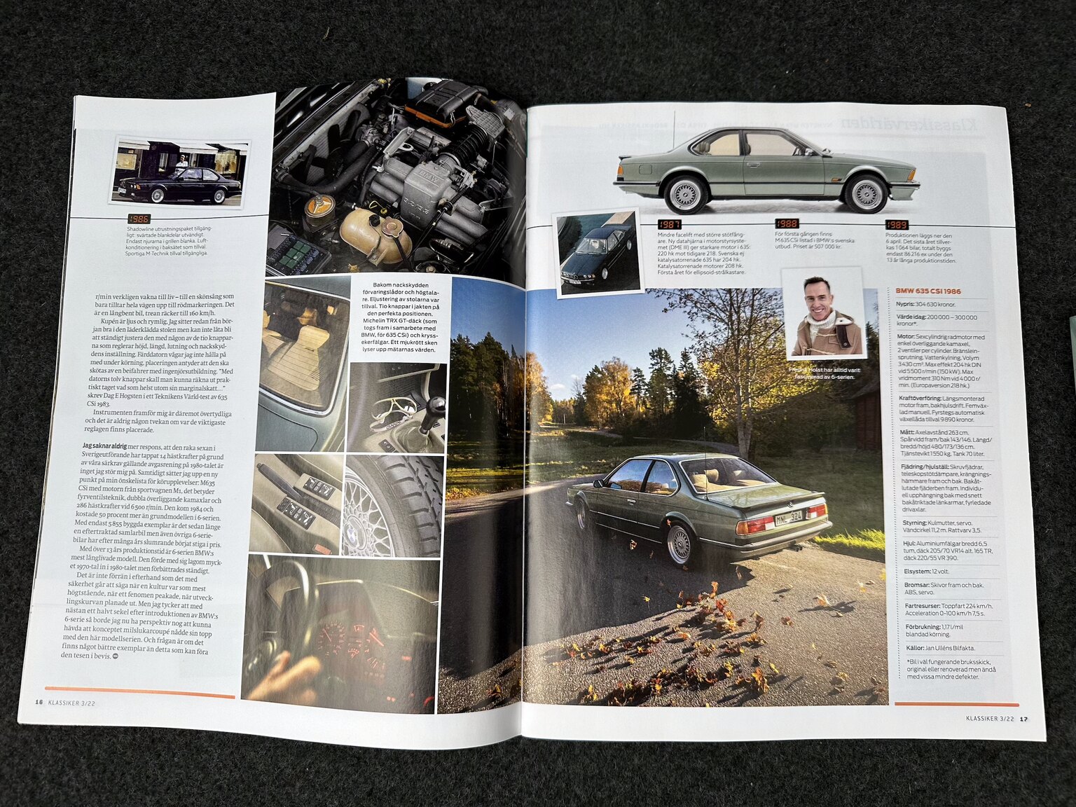 Dokumentation för 1986 BMW 635CSi