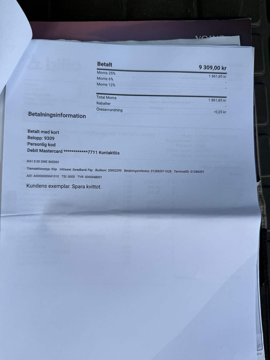 Dokumentation för 1997 Volvo 850 R Kombi