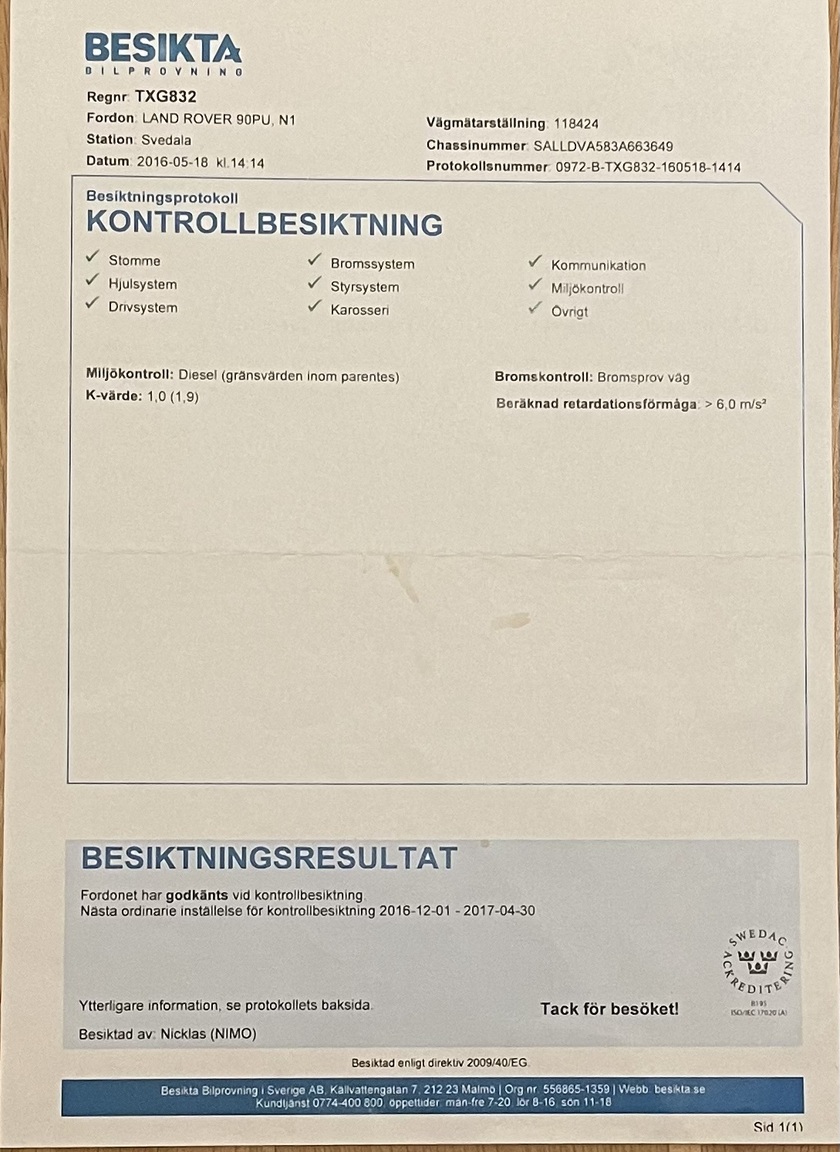 Dokumentation, 2003 Land Rover Defender TD5 90 Pickup (4)