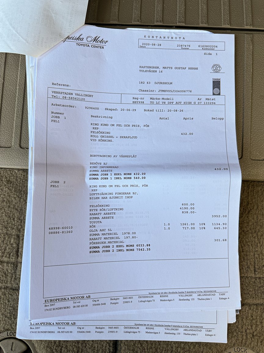 Documentation for 2008 Toyota Land Cruiser 4.5 4WD V8