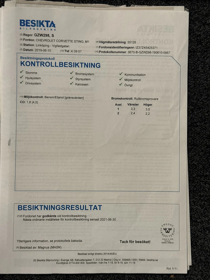 Dokumentation, 1974 Chevrolet Corvette Stingray