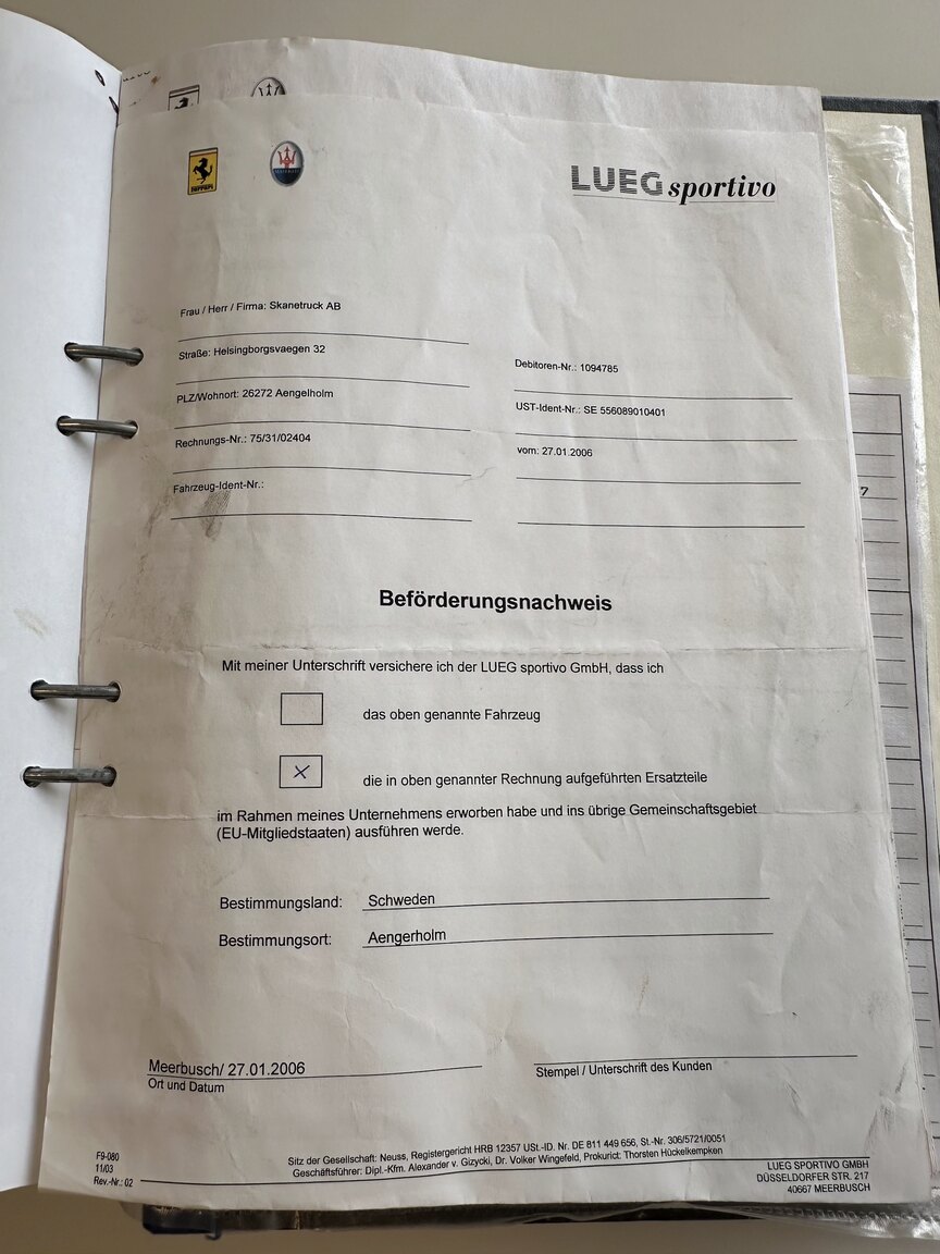 Documentation for 1990 Ferrari 348 (20)