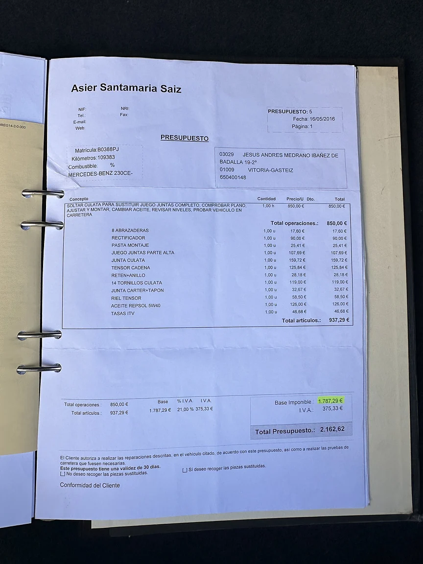 Dokumentation för 1993 Mercedes-Benz 300 CE-24 Cabriolet (34)