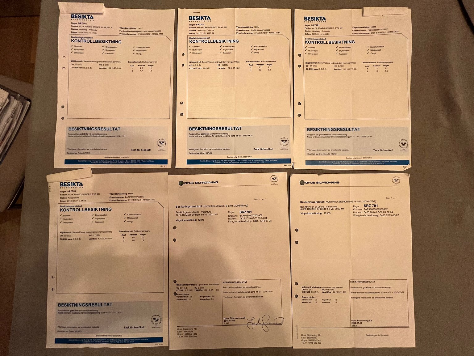 Documentation for 2001 Alfa Romeo Spider 3.0 V6