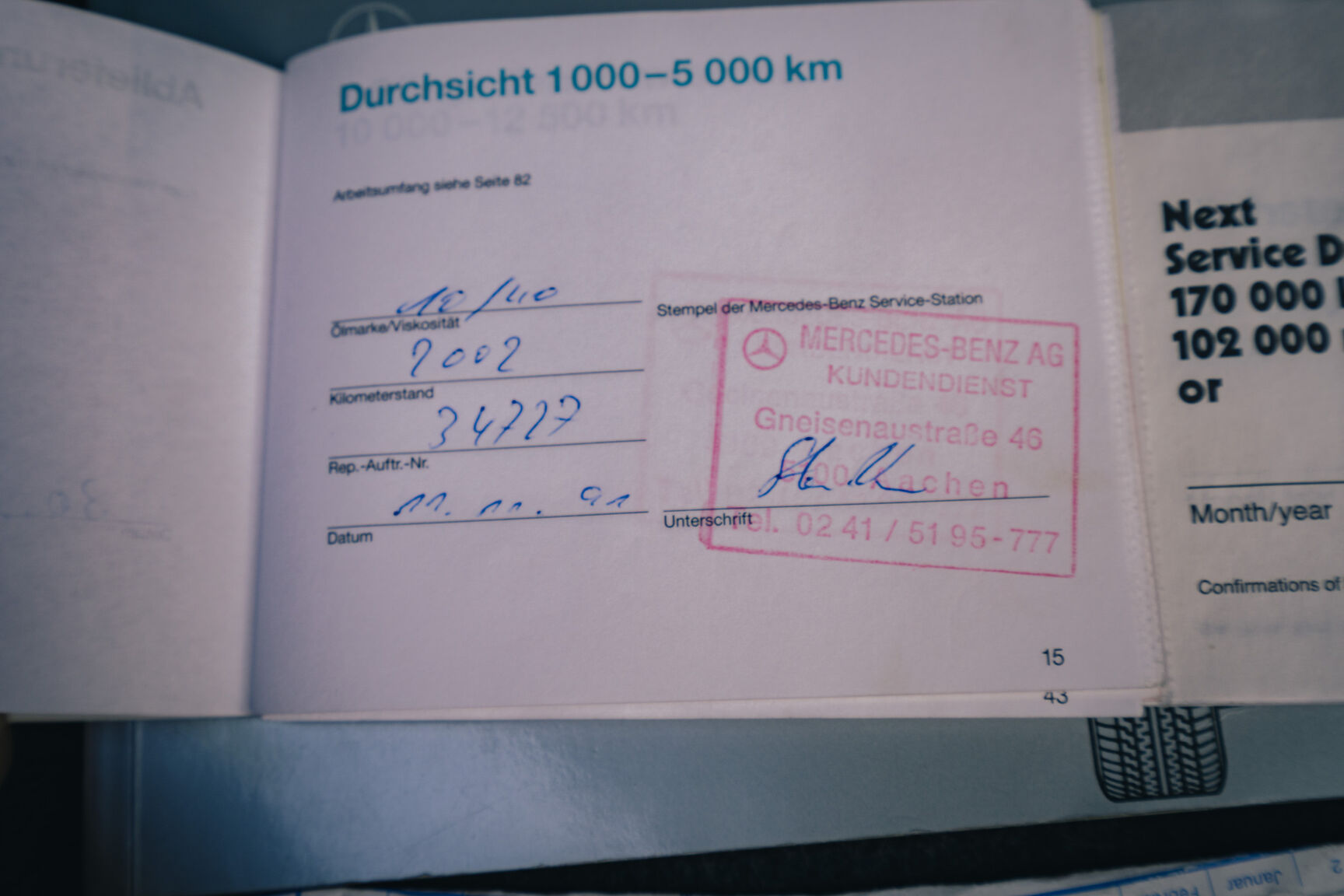 Dokumentation för 1992 Mercedes-Benz 500 SE (3)