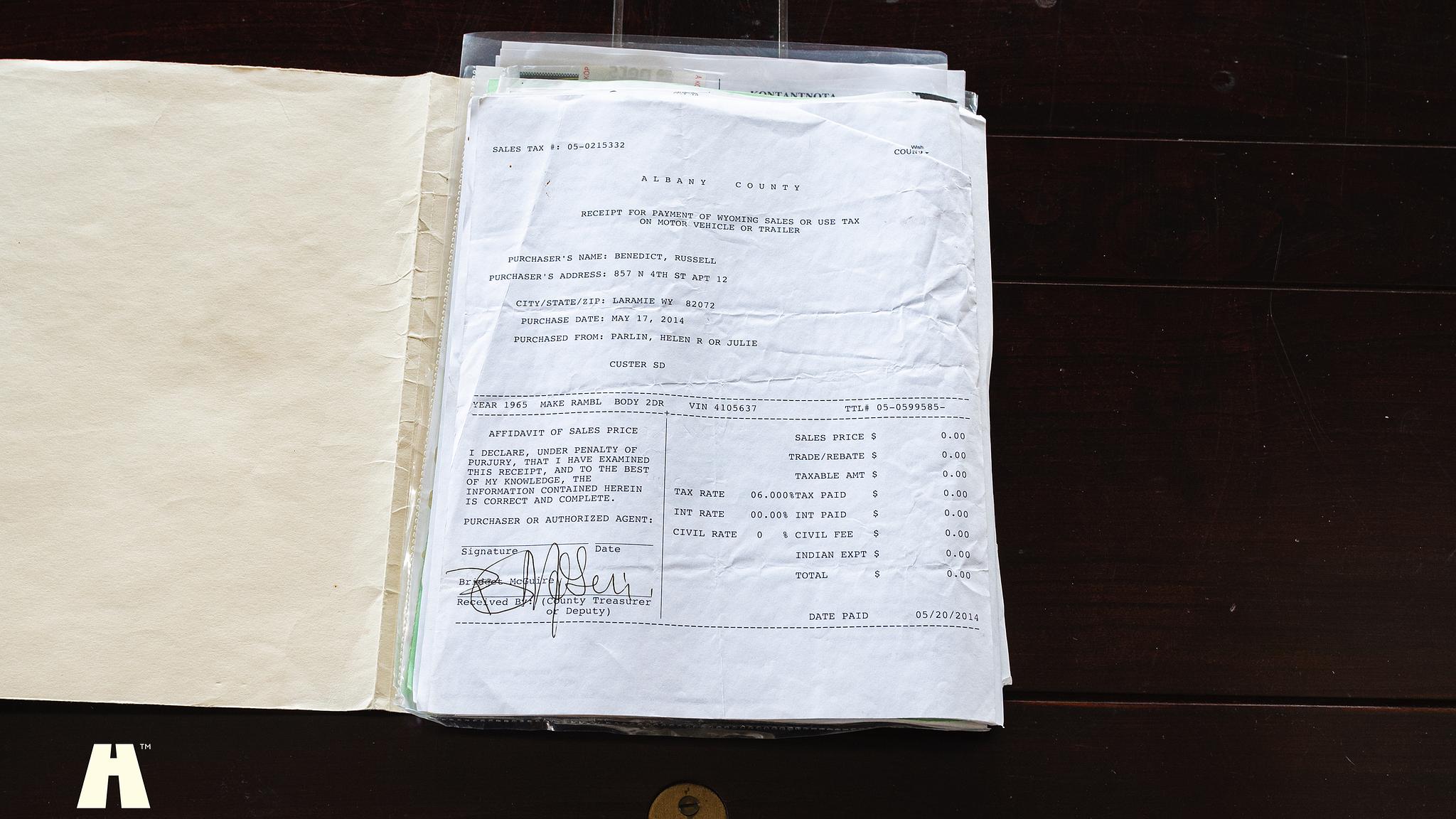 Documentation for 1965 AMC Rambler Marlin 327 CUI 5.4 V8