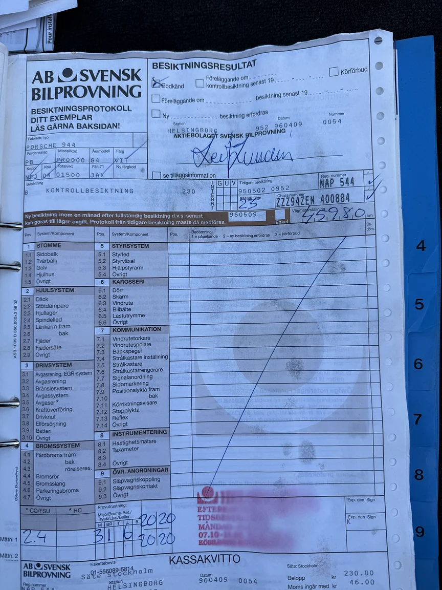 Dokumentation, 1984 PORSCHE 944 Targa (31)