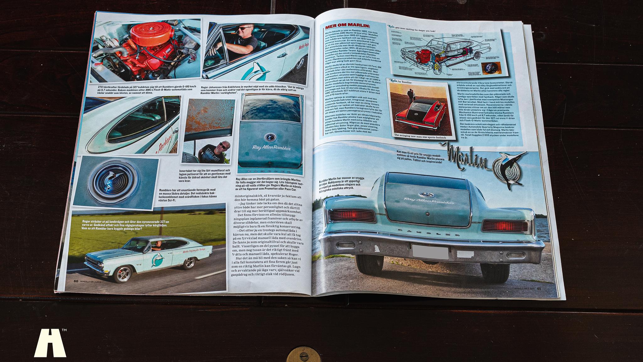 Dokumentation för 1965 AMC Rambler Marlin 327 CUI 5.4 V8