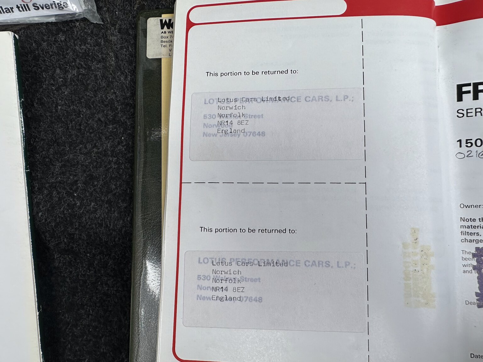 Documentation for 1987 Lotus Esprit Turbo HCi (6)