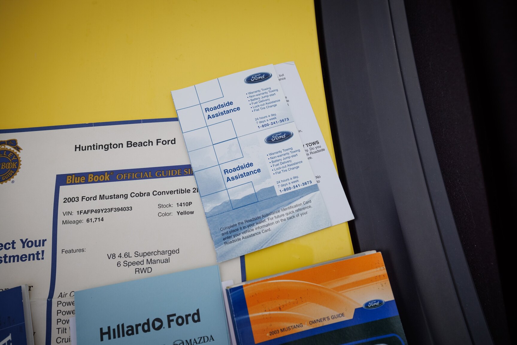 Dokumentation för 2003 Ford Mustang SVT Cobra