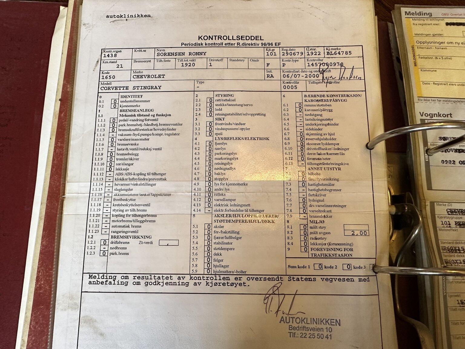 Dokumentation för 1968 Chevrolet Corvette 427ci / 435hp (13)