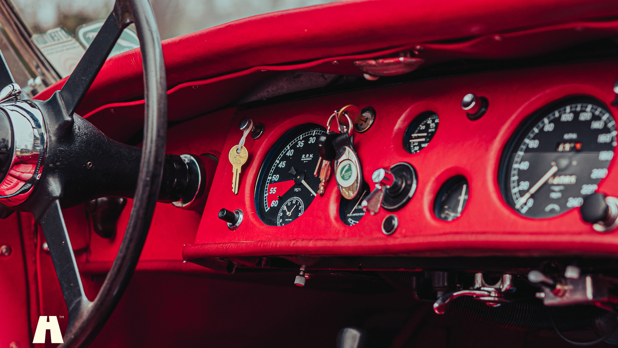 Innenraumfoto von 1951 Jaguar XK120