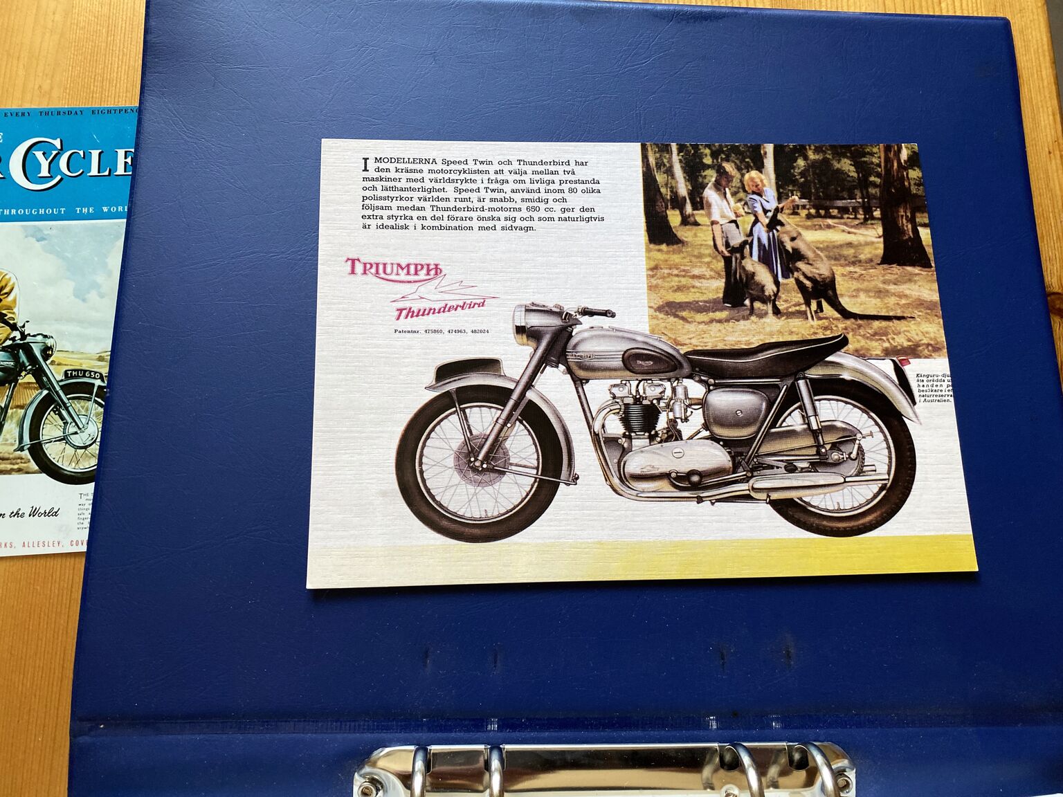 Dokumentation för 1956 Triumph Thunderbird (8)