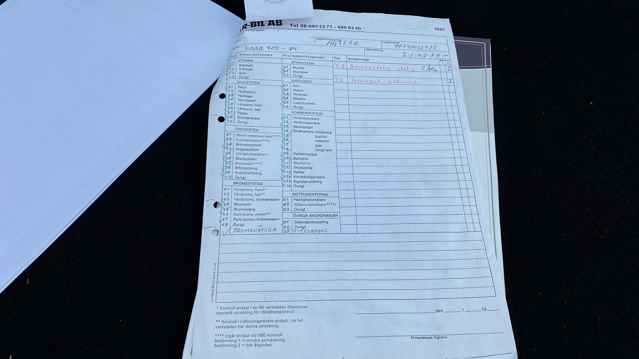 Dokumentation för 1979 Saab 900 Turbo (18)