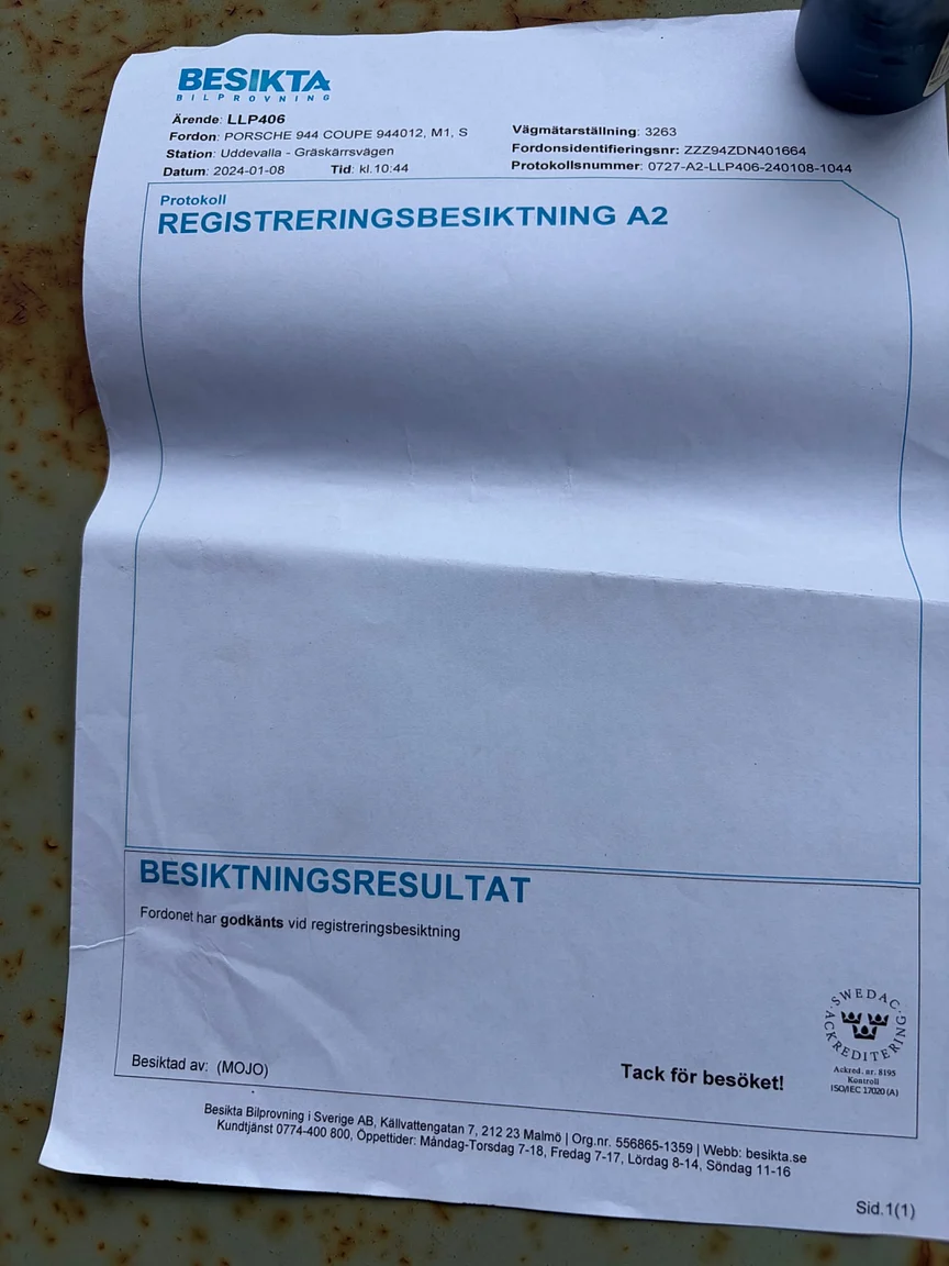 Dokumentation för 1983 Porsche 944 1,8 TFSI Targa  (1)