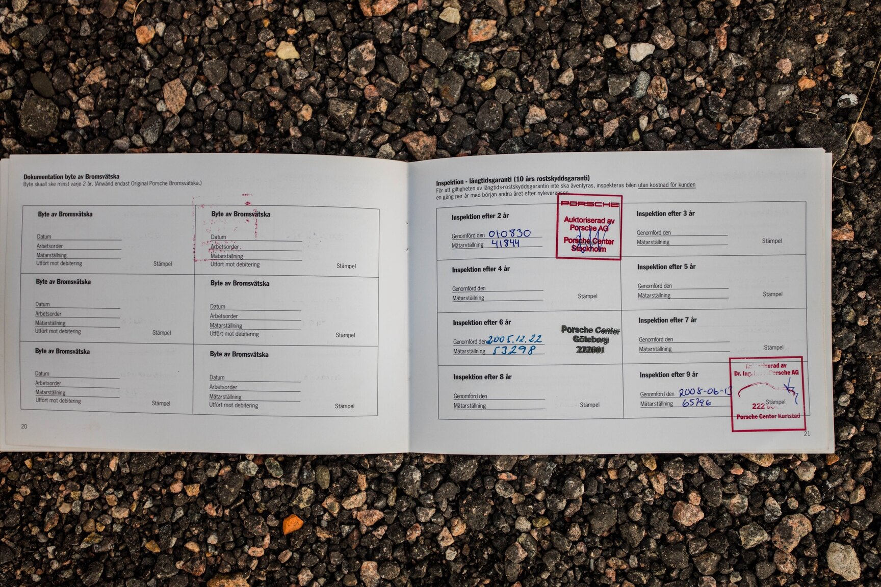 Dokumentation för 1999 Porsche 911 Carrera Cabriolet